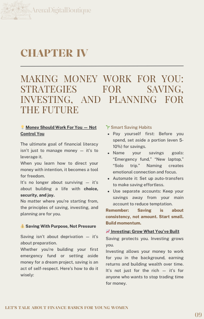 Let's Talk About Finance Basics For Young Women.